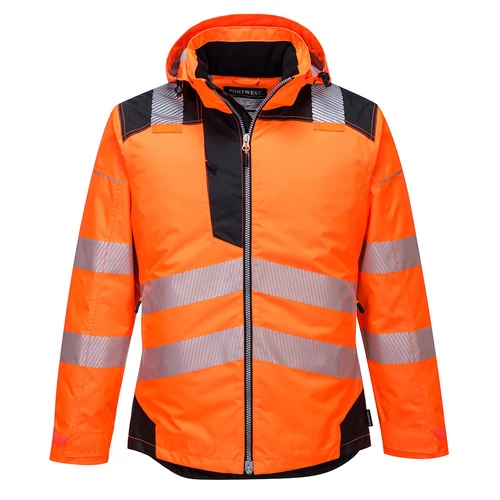 Orange/Black PW3 Hi-Vis télikabát