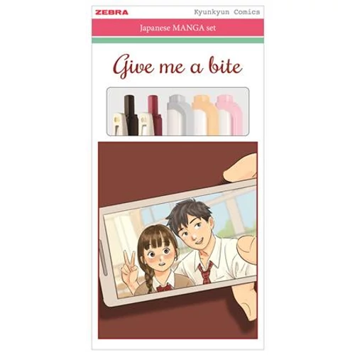 Írószer készlet, ZEBRA "Manga Set, Give me a bite", 5 darabos