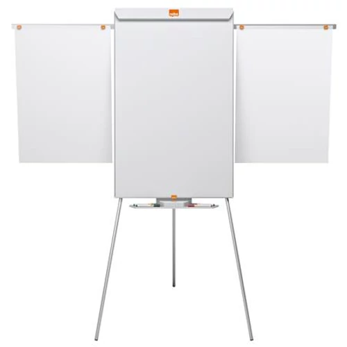 Flipchart tábla, mágneses felület, 2 db segédkarral, NOBO "Essentials", fehér