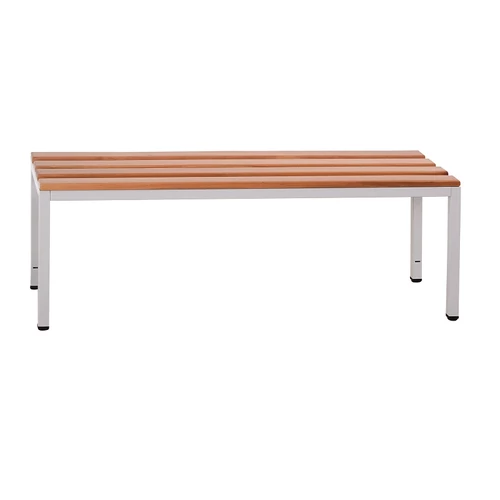 Különálló öltözőpad, cipőtartó ráccsal, 400×1500×400 mm, Szürke/bükk
