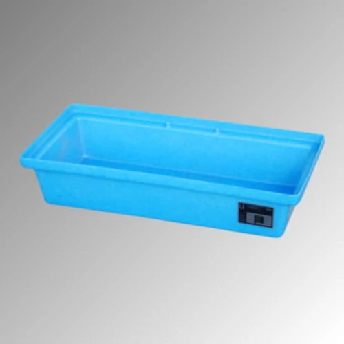 Polietilén kád kis tartályokhoz, SZxMxM 400x800x170 mm, kék, űrtartalom 30 l, tömeg 5 kg