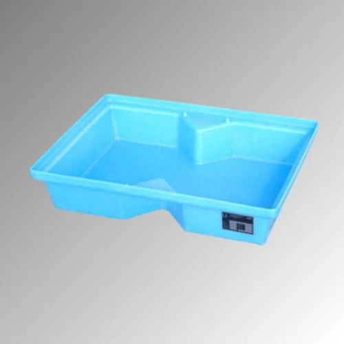 Polietilén kád kis tartályokhoz, SZxMxM 600x800x170 mm, kék, térfogata 40 l, súlya 7 kg