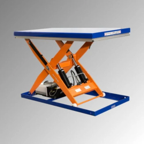 Kompakt ollós emelőasztal, teherbírás 1500 kg, effektív lökethossz 1000 mm, asztallap LxW 1500x1000 mm, motor 400 V / 1,5 kW