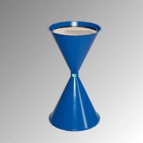 Álló hamutartó, átmérő x magasság 400 x 730 mm, betéttálca és szita, enciánkék porszórt acéllemez