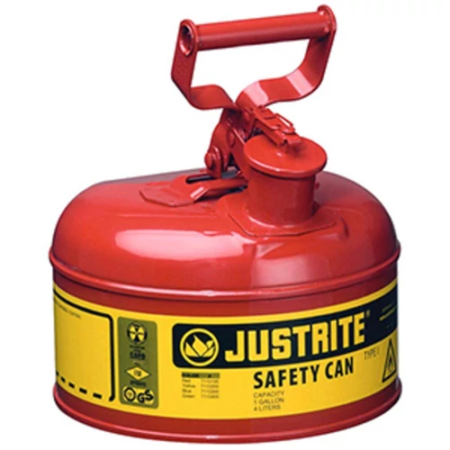 Biztonsági tartály acéllemezből, átm. x magasság 241x279 mm, űrtartalom 4 liter, piros színű
