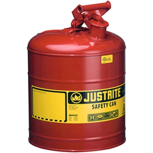 Biztonsági tartály acéllemezből, átm. x magasság 298x429 mm, űrtartalom 19 liter, piros színben