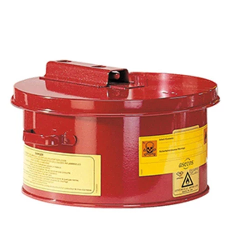 Mosó- és merülőtartály acéllemezből, átmérő x magasság 238x140 mm, űrtartalom 4 liter, piros szín
