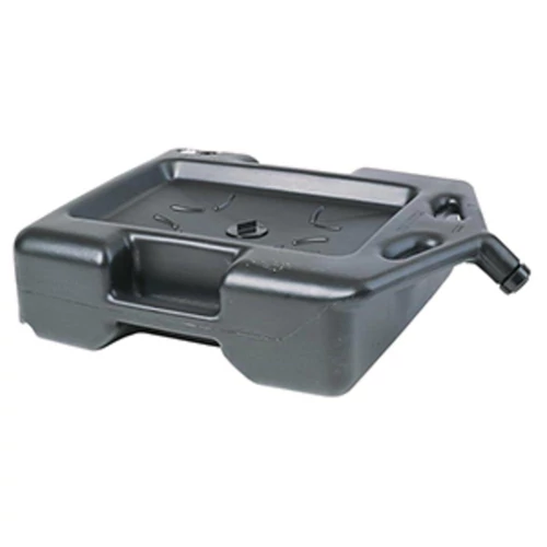 Fáradtolaj tálca polietilénből, zárt kivitelű, mobil, térfogata kb. 60 liter, SZxMxM 915x600x245 mm