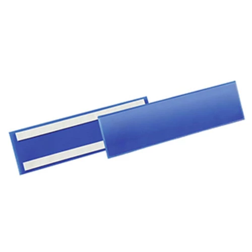 Öntapadós azonosító zseb, 1/3 A4 fekvő, SZxM belül 297x74 mm, színe sötétkék, 50 db