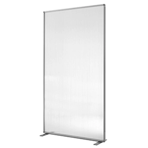 Válaszfal, SZxMxM 1000x350x1800 mm, alumínium keret, akril töltet, kiegyenlíthethető T-lábak