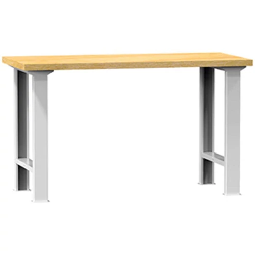 Munkapad, SZxMxH 1500x700x880 mm, 2 láb, terhelhetőség 800 kg, RAL 7035