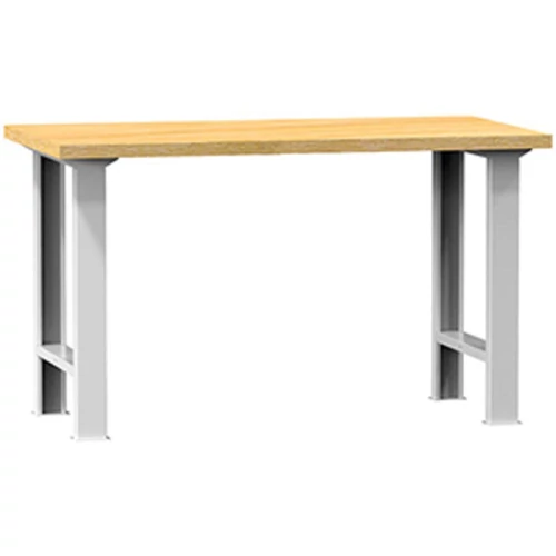 Munkapad, SZxMxH 1500x800x880 mm, 2 láb, terhelhetőség 800 kg, RAL 7035