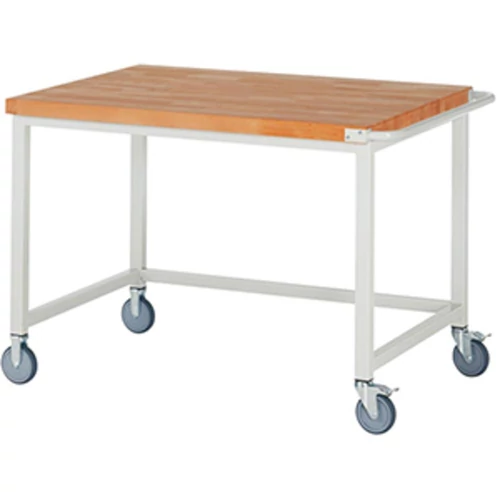Mobil munkapad, SZxMxM 1250x900x880 mm, 40 mm-es bükk munkalap, RAL7035