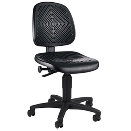 Munkaszék, PU hab, görgőkkel, ülésszélesség x ülésmélység 460 x 420 mm, ülésmagasság 420-550 mm