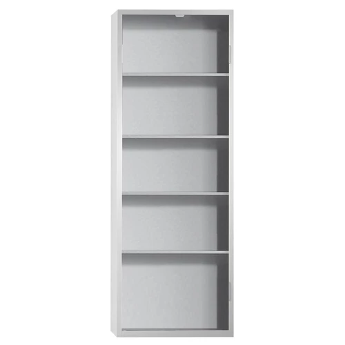 Tárolószekrény, ajtó nélkül, 4 polc, tárolórekesz nélkül, SZxMxM 690x285x1950 mm, RAL 7035 világosszürke