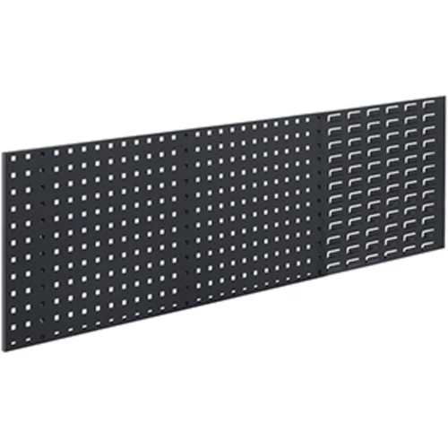Perforált/Hasítékolt lemez kombináció: 2/3 perforált lemez, 1/3 Hasítékolt lemez, SZxM 1500x450 mm, RAL 7016