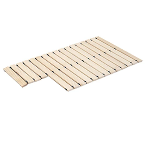 Faláces padlórács bükkfából, műanyag bevonatú acélkábellel és T-gumi ütközőkkel, SZxM 1400x36 mm