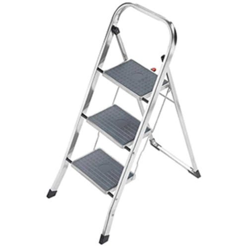 Összecsukható lépcső, 3 lépcsős, összecsukható, SZxMxM 470x50x1160 mm, terhelhetőség 150 kg, súly 5,1 kg