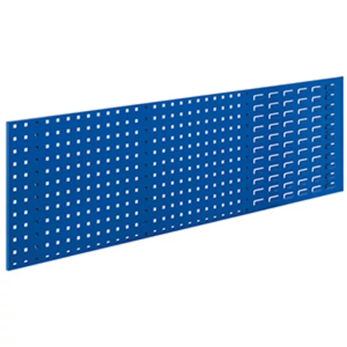 Perforált/Hasítékolt lemez kombináció: 2/3 perforált lemez, 1/3 Hasítékolt lemez, SZxM 1500x450 mm, RAL 5010