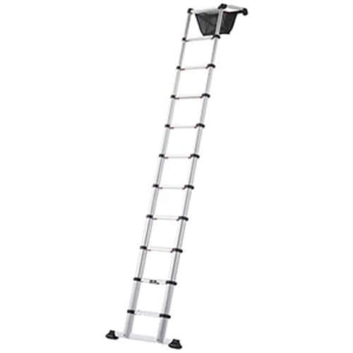 Teleszkópos szimpla létral, 13 létrafok, létra hossza max. 3960 mm, létra hossza összecsukva 970 mm, súlya 17,5 kg