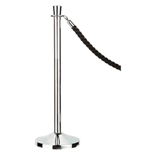 Kötélállvány, krómozott kivitel, fekete nylon zsinórral, magassága 0,95 m, láb átm. 0,32 m súly 12,5 kg
