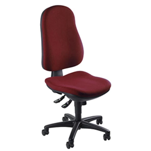 Irodai forgószék, ülőfelület SZxMxM 460x460x420-550 mm, háttámla magassága 520 mm, bordeaux