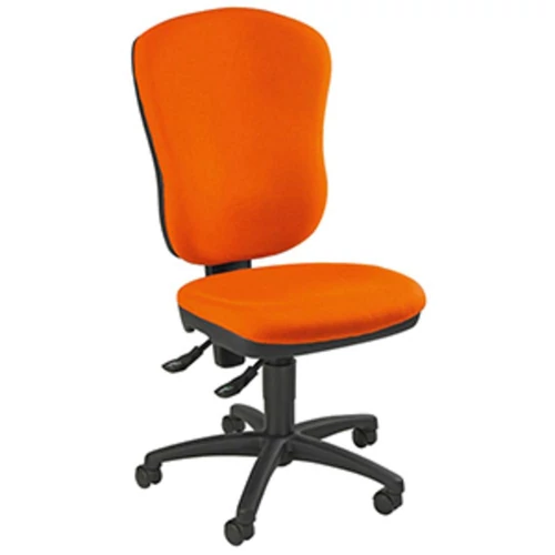 Irodai forgószék, ülőfelület SZxMxM 480x440x420-550 mm, háttámla magassága 600 mm, süllyesztett ülés, narancssárga
