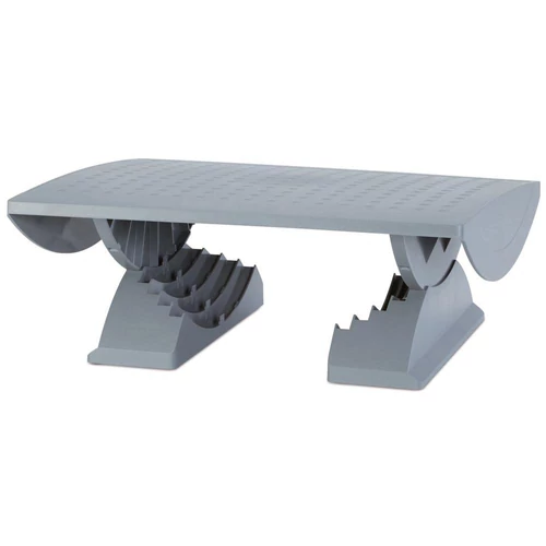 Lábtámasz, műanyag, felület 450x390 mm, magasság elöl 48-119 mm, magasság hátul 66-220 mm, szürke