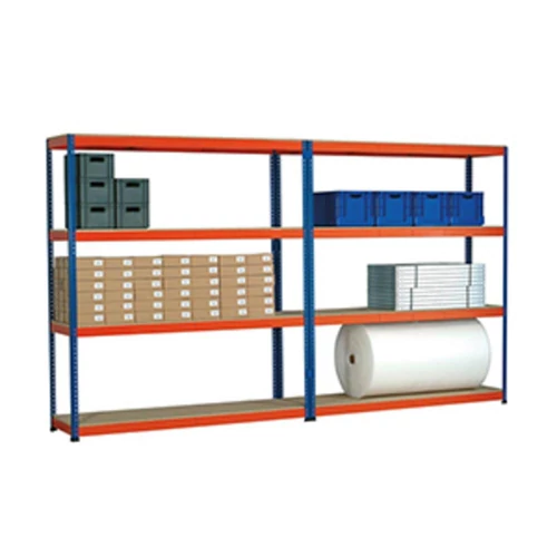 Nagy szélességű polc, 5 tárolószint faforgácslappal a tetején, terhelhetőség 600 kg, SZxMxM 1841x926x3048 mm