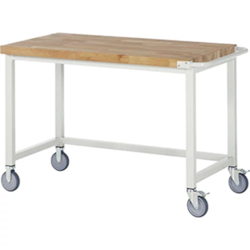 Mobil munkapad, SZxMxM 1250x700x880 mm, 40 mm-es bükk munkalap, RAL 7035