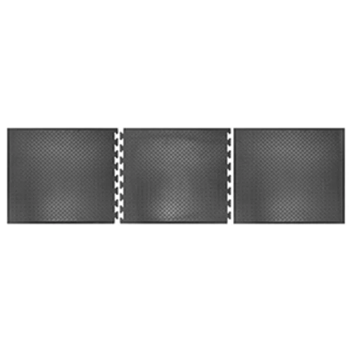 Munkahelyi szőnyeg SBR/NBR gumiból, hosszúság x szélesség 800x700 mm, vastagság 12,5 mm, R9, fekete