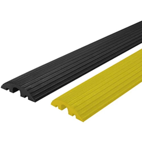 Kábelhíd nagy szilárdságú gumikeverékből, HxSzxM 1200x210x65 mm, 3 kábelcsatorna 2x20 mm és 1x45 mm, sárga