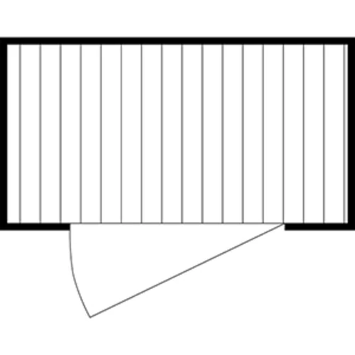 Anyagtároló konténer, horganyzott, fapadlóval, összeszerelve SZxMxM 2100x1140x2150 mm