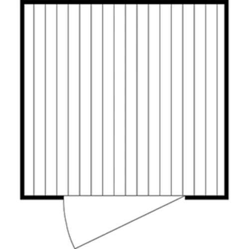 Anyagtároló konténer, horganyzott, lapraszerelt, padló nélkül, SZxMxM 2100x2170x2150 mm
