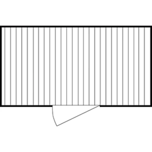 Anyagtároló konténer, horganyzott, fapadlós, lapraszerelt, SZxMxM 4050x2170x2150 mm