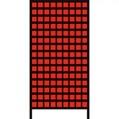 Helyhez kötött szerelőállvány tárolórekeszekkel, egyoldalas, ládák darabszáma: 135x5-ös méret, SZxMxM 1010x400x2010 mm