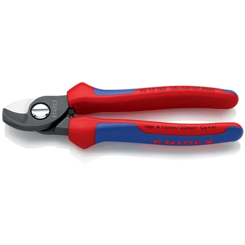 Kábelvágó olló, hossza 165 mm KNIPEX többkomponensű markolat