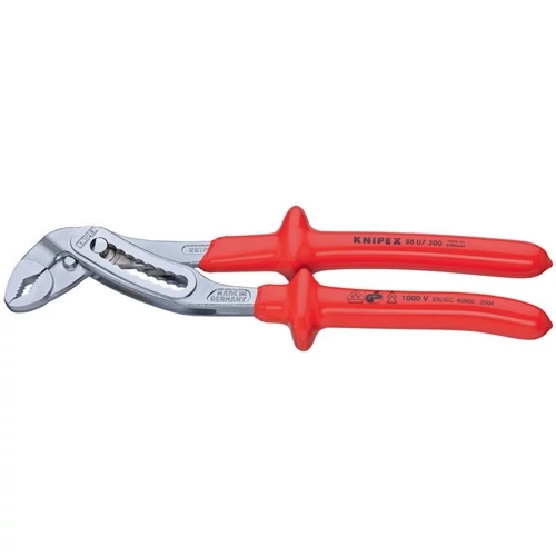 Vízpumpa fogó hossza 300 mm fesztáv 60 mm krómozott VDE merülő szigetelt KNIPEX