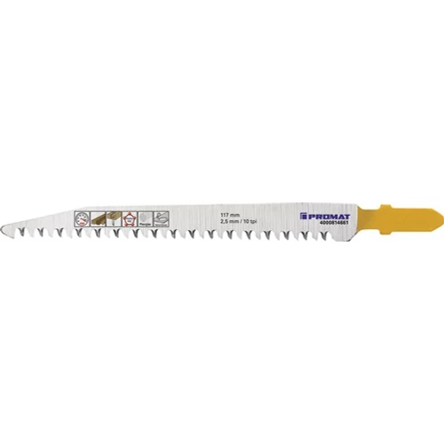 Szúrófűrészlap teljes hossza 117 mm Fogosztás 2,5 mm HCS 5 db
