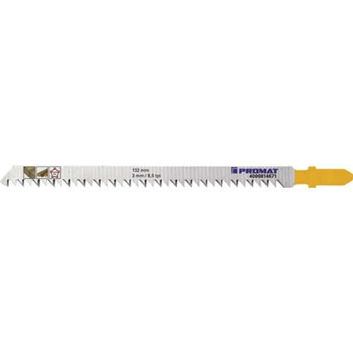 Szúrófűrészlap teljes hossza 132 mm Fogosztás 3 mm HCS 5 db