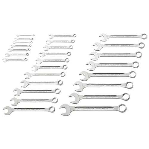 Villáskulcs készlet 13/26 26 darabos villáskulcs méret 6-32 mm A forma Krómötvözet acél