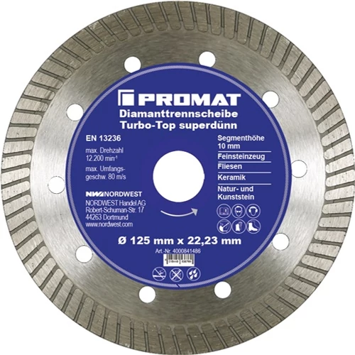 Gyémánt Vágókorong  115 mm furat 22,23 mm szupervékony 10 mm