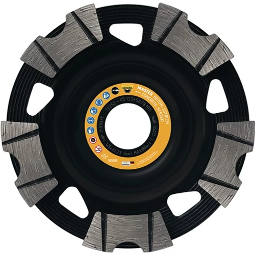 Gyémánt csiszoló tányér UBX 125 mm betonhoz, esztrich 22,23 mm SAMEDIA