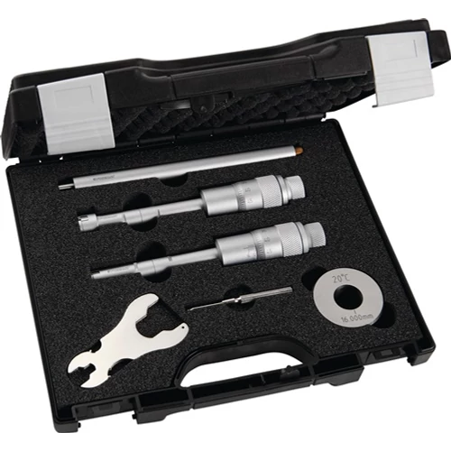 Belső mikrométer készlet DIN 863 50-100 mm hárompontos kivitel 4 db