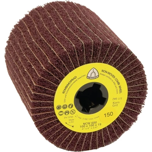 Lamellás szatináló henger NCW 600 S COMBI 100 Ø100xW100mm 19 mm KLINGSPOR