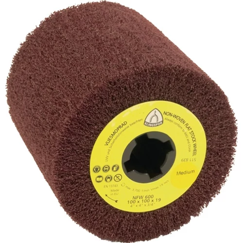 Lamellás szatináló henger NFW 600 S nagyon finom Ø100xW100mm 19 mm KLINGSPOR