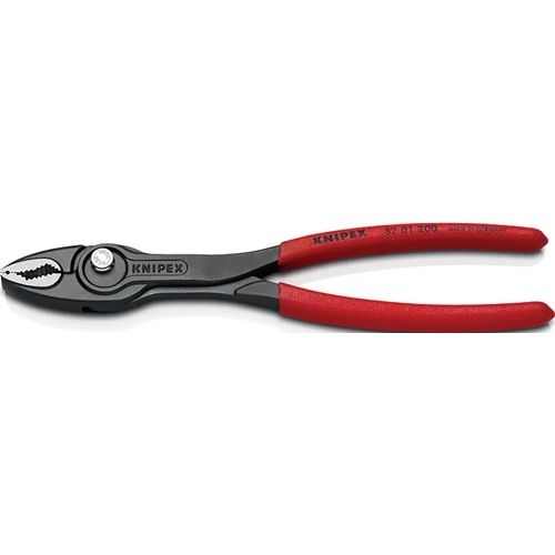 TwinGrip Csúszócsuklós fogó hossza 200 mm polírozott műanyag bevonat fekete atramentált KNIPEX