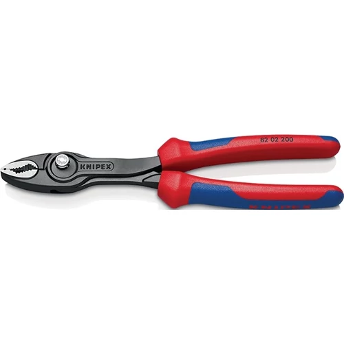TwinGrip Csúszócsuklós fogó hossza 200 mm polírozott többkomponensű markolat fekete atramentált KNIPEX