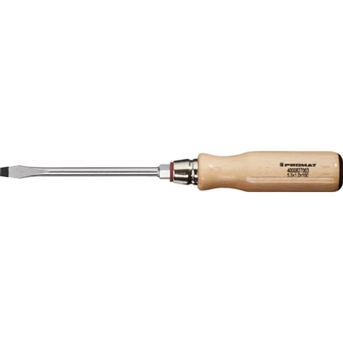 Csavarhúzó 5,5 mm hossza 100 mm Fa markolat Kerek