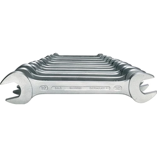 Kétoldalas csavarkulcs készlet 6-100 10 részes SW6-32 mm CrV acél, krómozott